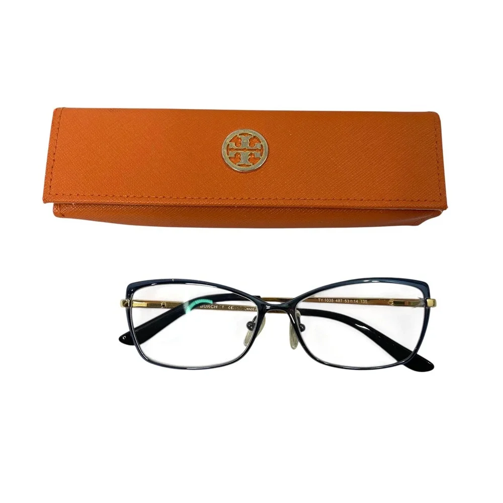Tory Burch TY1035 soft‎ rectangular cat eye prescription eyeglasses with case